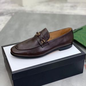 Luxurious Designer Men Dress Shoes Genuine Leather Black brown Moccasins Business Handmade Shoe G Formal Party Office Wedding Men Loafers Shoes 1.9 12