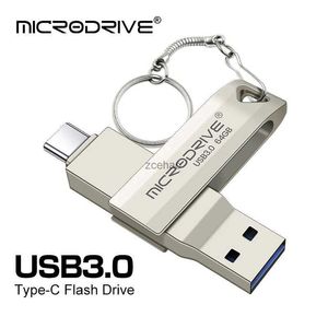 USB Flash Drives 2 i 1 OTG USB-C Flash Pen Drive Metal Memory Stick USB 3.0 Flash Disk 64GB 128 GB 256G USB3.0 Dual C Pendrive Gratis frakt