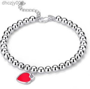 2024bracelets Designer Bracelet for Women Love Heart Luxury Jewelry Silver Red Blue Pink Titanium Chain Bracelets Designers 983I