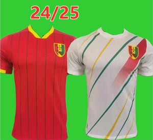 24 25 Guinee National Team Player Soccer Jerseys Camano Kante Traore Home and White Red Football Shirts Short Guinea Uniforms Camano 999