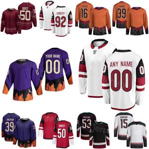 Team Hockey 50 Sean Durzi Jersey Kids Men Women 15 Kerfoot 16 Jason Zucker 92 Logan Cooley 39 Connor Ingram 53 Michael Carcone 8 Nick Schmaltz Custom Name Number