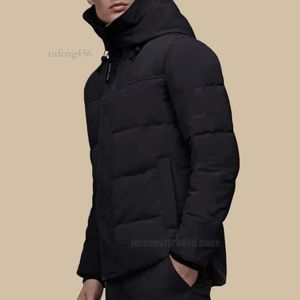 Piumino canadese di design da uomo, giacche spesse, coppia, cappotto invernale in oca con cappuccio, mimetico nero per esterno