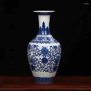 Vasen Jingdezhen Porzellanvase Chinesische Keramik China Blumentopf Modernes Kunsthandwerk Blau Und Weiß