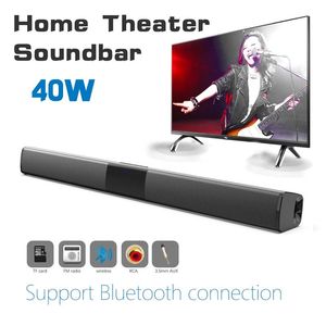 Lautsprecher 40 W kabelloser Bluetooth 5.0-Soundbar-Lautsprecher Hifi 3D-Surround-Stereo-Unterstützung RAC TV Heimkino-Soundbar mit Fernbedienung