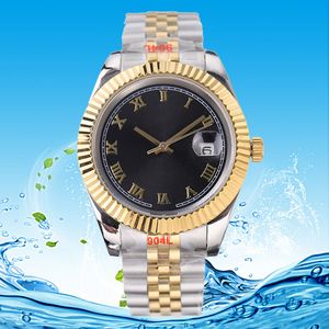 豪華なデートゴールドシルバージュビリーストラップオートマチックメカニカルウォッチミントグリーンムーブメントウォッチサファイア防水輝かしいフルートデザイナー腕時計ウォッチ