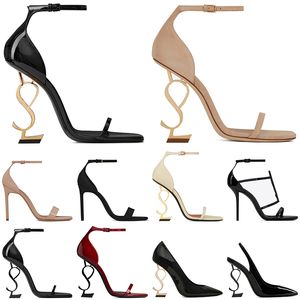 مع Box Women Dress Shoes Designer Luxury High Heels Batent Leather Gold Triple Nuede Nuede Womens Party Party Office Opyum Pumps Heel Heel