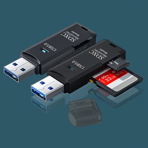 USB 2.0 3.0 Micro SD-kortläsare 2-i-1Card-läsare till USB-adapter SDXC SDHC MMC RS-MMC för PC Camera Memory Card Wansurs Laptop-kortläsare