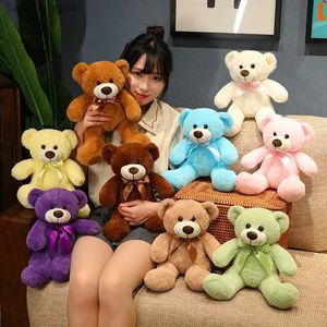 ぬいぐるみ35cm 9スタイルベアプラッシュおもちゃ柔らかいぬいぐるみの動物人形小さなピンクの白い青いテディベア人形ガールボーイの素敵な誕生日プレゼント