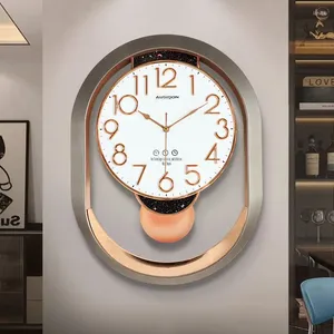 Wanduhren Licht Luxus Schaukel Uhr Wohnzimmer Home Fashion Hängende Uhr Einfache Moderne Zeit