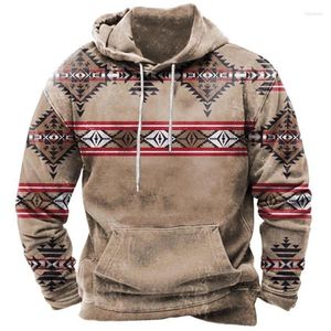 Herrtröjor Spring och Autumn Retro Sweatshirt hoodie extra stora mans kläder casual India Harajuku Y2k Top