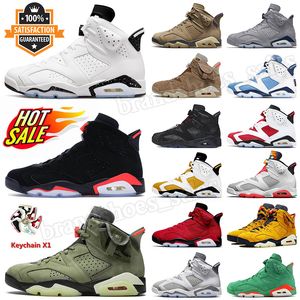 jordan 6 j6 travis scott shoes Jumpman 6s og retor 6 basketbol ayakkabı tasarımcısı jordens marka spor ayakkabılar traviss scotts siyah kızılötesi ters oreo ts j6 【code ：L】