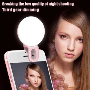 Selfie Lights Mini Selfie Ring Light Portable Clip-on Selfie Fill Light USB Rechargeable Battery Adjustable LED Fill Light For Mobile PhoneL240116