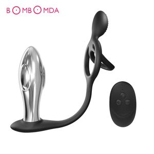 Sex leksak massager anal rumpa pluggar penis ring manlig vibrator prostata massager fjärrkontroll onanator för män leksaker homosexuella vuxna par