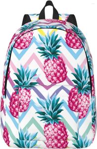 Zaino Casual Leggero Ananas Laptop Uomo Donna Borsa da viaggio Zaino in tela per esterni