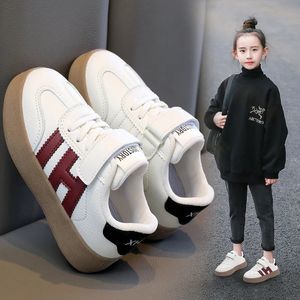 Children's Shoes Girls and Boys Toddlers Sneakers Breathable PU Leather BABY Flats Tennis Shoe Red/black/size 26~36 240116