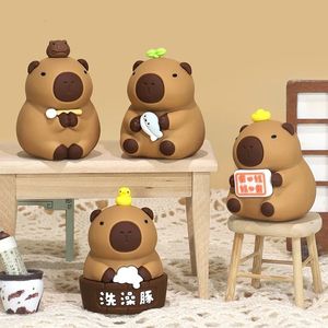 CapybaraフィギュアToys Kapibara Dolls Simulation Animals Toy Desktop Descoration for Home Desk KidsXMas Gift240116