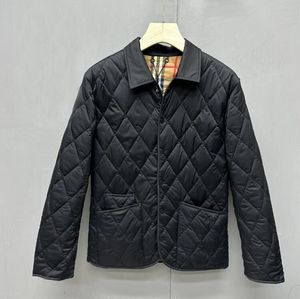 B23b giacca firmata da uomo a maniche lunghe di lusso Leggero caldo Cappotto da uomo con tasche multiple in cotone scozzese
