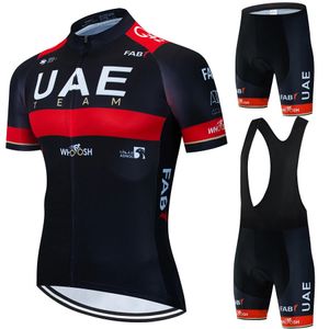 UAE Cycling Bib Jersey Men Set Mens Uniform Pants Gel Cycle Road Bike Sports Suit Man Outfit Blouse Jacket Costume Mtb Kit 240116