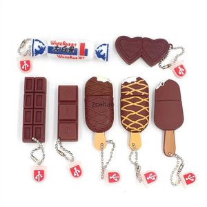 USB Flash Drives 2023 Fast Memory-Stick Pendrive 32 GB Cone Ice Cream Flash Drive USB 16GB 8G 4G 64GB 128GB Silicone Cute CLE USB-Stick USB