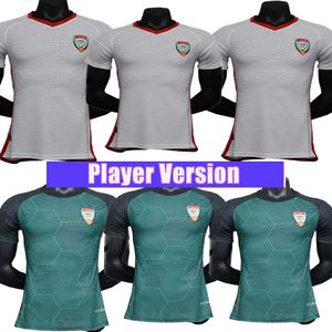 23 24 Emirados Árabes Unidos Camisa de Futebol Emirados Árabes Unidos Versão do Jogador 2024 Home Away Men Tamanho Camisas de Futebol Maillot de Foot Kits Camiseta Futbol