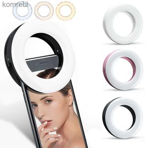 Selfie-Lichter 3200K-6500K 40 LED-Lampen LED-Selfie-Ringlicht für iPhone Andriod Universelles Mobiltelefon Vlog Live USB-Ladeverbesserung FülllichterL240116