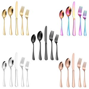 20 Piece Tableware Set Service Premium Stainless Steel Flatware Durable Home Kitchen Eating Tableware Set Include Fork Knife Spoon Set