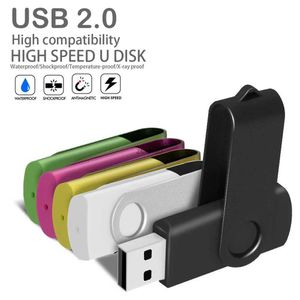 USB Flash -enheter Anpassad metallen Pen Drive 4GB 8GB 16GB 32GB USB Flash Drives USB Stick Memory Stick High Speed ​​Pendrive 64 GB USB 2.0 U DISK