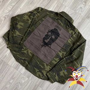 Men's Jackets Washed Checkered Camouflage Shirt Jacket For Men Women 1 Top Quality Camo Shirtsyolq