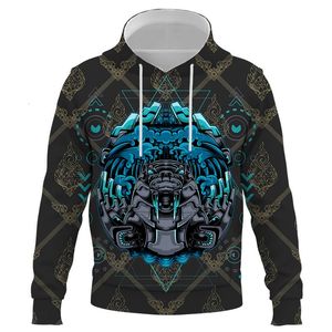 3d mecânico animal hoodie masculino feminino primavera roupas oversize moletom roupas masculinas harajuku pulôver com capuz topos 240115