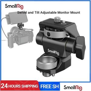 Selfie monopods tillbehör smallrig justerbar kamera monitor montering för arristyle 360 ​​ﾰ svängbar 180 ﾰ lutningshållare med kall sko / nat dhfep