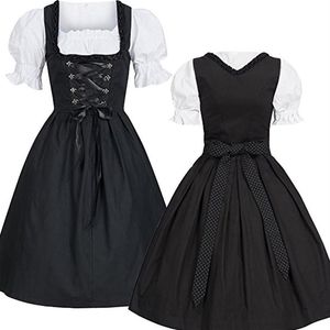 Akcesoria kostiumowe xxxxxl xxxxl Plus size damska niemiecka sukienka Dirndl Tradycyjna bawarska dziewczyna piwo Oktoberfest kostiumów fo198z