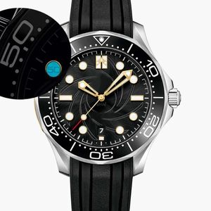 Erkek Otomatik Mekanik Seramik Saatler 42mm Tam Paslanmaz Çelik Toka Yüzme Kol saatleri Safir Aydınlık Saat Montre De Luxe