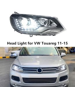 Huvudlampa för VW Touareg LED Daytime Running Headlight 2011-2015 Turn Signal Car Light Projector Lens