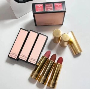 3 pçs conjunto de batons fosco maquiagem labial rouge a alavancas esteira viagem batom coleção longa duração à prova dwaterproof água lipbalm cor vara