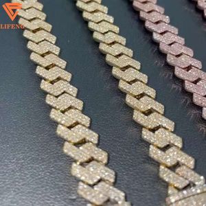 bracelet necklace mossanite 925 Sterling Silver Vvs d Color Moissanite Cuban Link Chain Gra Certificated Diamond Iced Out Diamond Cuban Link Bracelet