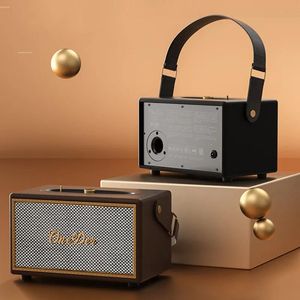 Altoparlanti Oneder D6 Altoparlante wireless Bluetooth retrò con potenza di 40 Watt Altoparlante esterno portatile in legno nostalgico stile classico con subwoofer audio