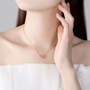 Classic Designer Bracelet s925 Sterling Silver Premium Necklace Double Ring 18K Rose Gold Collar Chain Instagram Valentine's Day Gift