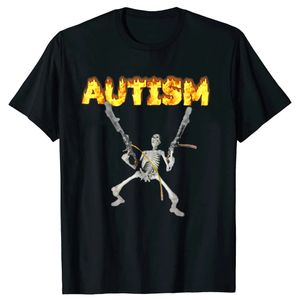 Retro autismo esqueleto engraçado masculino feminino camiseta neurodivergent autismo consciência apoio gráfico t presentes de halloween roupas masculinas 240115