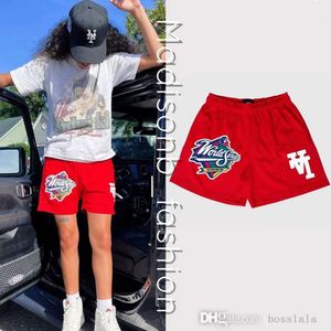 American Trendy Shorts Fitness Sport Mesh Atmungsaktiv Männer Frauen Viertel Hosen Strand Hosen Basketball Hose