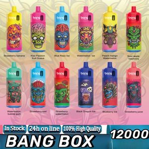 Originale vape 12000 bang box 12000 Puff 12000 vape usa e getta 650mah batteria ricaricabile controllo del flusso d'aria 25 ml preriempito vape 7000 9000 bang 12000