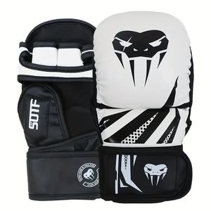 Professionelle MMA Halbfinger-Kampfboxhandschuhe verdickt Sanda Free Fighting Mixed Martial Arts Trainingshandschuhe240115