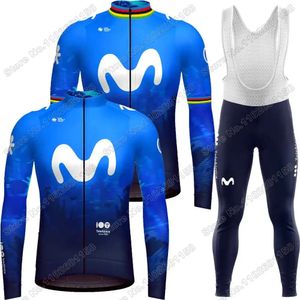 Team M Cycling Jersey Set Autumn Winter World Champion Clothing Men Road Bike Jacket Suit Bicycle Bib Tights 240116