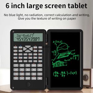 Calculadoras Calculadora Científica com Placa de Escrita Apagável 240 Funções Display LCD de 2 Linhas Calculadora Matemática Financeira Dobrável Schoolvaiduryd