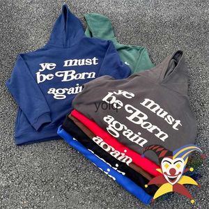 Men's Hoodies Sweatshirts CPFM Cactus Plant Flea Market Hoodie Ye Must Be Born Again Pullover Men Women Puff Prin XYZ Hoodedyolq