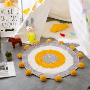 Dywany ehomebuy dywaniki dla dzieci do pokoju mieszkające okrągły dywan w dywanom sypialni ręcznie wykonane akrylowe mata podłogowe 80 cm