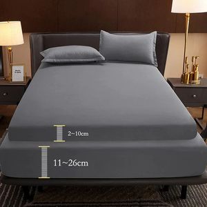 AntiPull Mattress Cover No Pillowcase Hypoallergenic Bed Pad Bedspread Fashion Home Textile 100% Cotton Fitted Sheet Bedsheet 240116