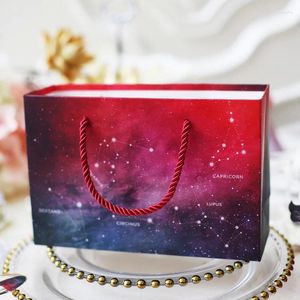 Gift Wrap Free Ship 20PCS 14x7.5x21cm Star Simple Bag Upscale Box Paper Handbag Married Valentine's Day