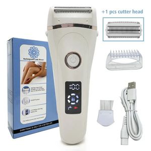 USB Rechargeable Women Painless Electric Epilator Beard Hair Removal Women's Shaving Machines Portable Female Hair Trimmer LCD 240116