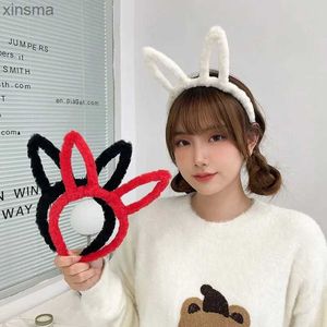 Headbands Adult Children Cute Rabbit Ears Headband Plush Hairband Rabbit Headwear Bunny Hairpin Festival Easter Hair Accessories Hairband YQ240116