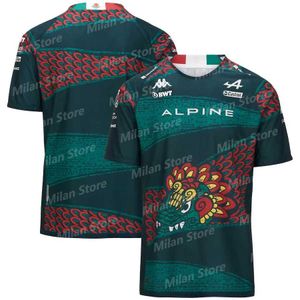 2024 New Arrival Summer Racing Men F1 Team Jersey BWT Alpine F1 Team Mexico Special Edition Kid Outdoor Sportwear T-shirt